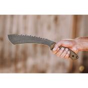 TPTDTK01 Couteau Fixe TOPS Tundra Trekker Lame Acier 1095HC Dos Scie Manche Micarta Vert Housse Kydex USA - Livraison Gratuite