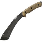 TPTDTK01 Couteau Fixe TOPS Tundra Trekker Lame Acier 1095HC Dos Scie Manche Micarta Vert Housse Kydex USA - Livraison Gratuite