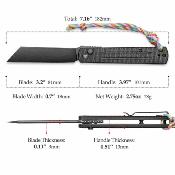 TVTY11BM10 Trivisa Hydra 04B – Couteau Higonokami Lame Acier 10Cr15CoMoV Button Lock Manche Micarta Black – Livraison Gratuite