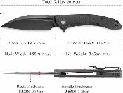 TVTY30BM14 Trivisa Cuckoo – Couteau pliant Liner Lock Lame Acier 14C28N Black Sheepfoot Manche Black Micarta - Livraison Gratuite