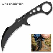 UC3631 United Cutlery Undercover CIA Stinger III Karambit – Lame Fixe Lame Acier 3Cr13 Black Oxide Manche Acier - Housse nylon - Livraison Gratuite