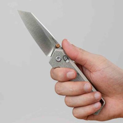 VOSA3509 Couteau Vosteed Parallel A3509 | Lame Reverse Tanto Acier S35VN  Manche Titane Arctic Crackle | Crossbar Lock - Livraison Gratuite