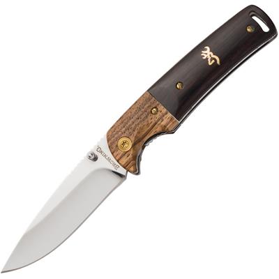 Couteau Browning Buckmark Hunter Small Folder Manche Bois BR0231 - Livraison Gratuite