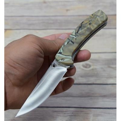 Couteau de Chasse Browning Camo Lame Acier Inox BR0234 - Livraison Gratuite