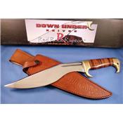 Couteau Kukri Down Under Knives Red Rock Raptor Down Under Knives Acier 440C manche Cuir DUKRRR - Livraison Gratuite