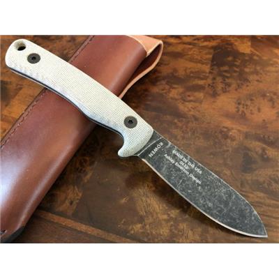 Couteau Esee Ashley Emerson Game Knife Carbon 1095 Etui Cuir USA ESAGK - Livraison Gratuite