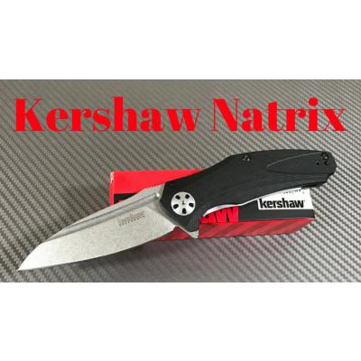 Couteau Kershaw Natrix A/O Lame Acier 8Cr13MoV Manche Black G-10 Framelock Clip KS7007 - Free Shipping