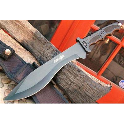 Couteau de Survie Kukri Gurka Combat Bolo Machette Bushcraft Acier 440 M4138 - Livraison Gratuite