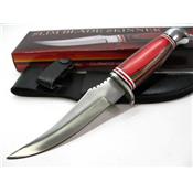 Lot de Couteaux - 3 Poignard Skinner Lame Acier Inox Manche Bois Etui Cuir PA3290 - Free Shipping