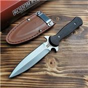 RR1810 Couteau Dague de Botte Rough Rider Lame Acier 440 Etui Cuir - Livraison Gratuite