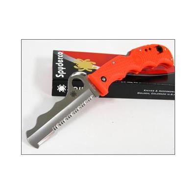 COUTEAU SPYDERCO Orange CARBIDE TIP ASSIST SC79PSOR SERRATED