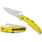 SC91PYL2 Couteau Spyderco Pacific Salt 2 Yellow Acier H2 Satin Made In Japan - Livraison Gratuite