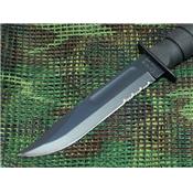 Couteau Ka-bar Short Serrated Leather Acier Carbone 1095 Serrated Kabar Made In USA KA1257 - Free Shipping