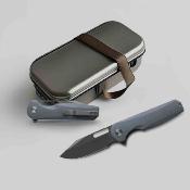 AME504DGII Miguron Ameight Knives Preyert – Lame Acier 14C28N Manche Grey G10 Linerlock - Livraison Gratuite