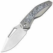 ATZ1879GDM Artisan Cutlery Fragarach | Couteau Lame Clip Point Acier S90V | Manche Titane Dark Matter FatCarbon - Livraison Gratuite