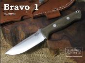 BA111MGC Couteau Bark River Bravo 1 Green Lame Acier A2 Etui Cuir Made USA - Livraison Gratuite