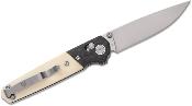 BCWSB22 Couteau Bear & Son WSB22 Lawman Lame Acier D2 Manche Os/FCarbone Sécurité Crossbar Lock USA - Livraison Gratuite