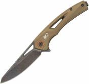 BR0557 Couteau Browning South Slope Bronze | Lame Acier D2 | Manche acier Cerakote bronze | Verrouillage Liner Lock - Livraison Gratuite