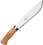 BRU10144 Couteau de Survie Brusletto Villmarka Large Lame Acier 440C Fourreau Cuir Noir - Livraison Gratuite