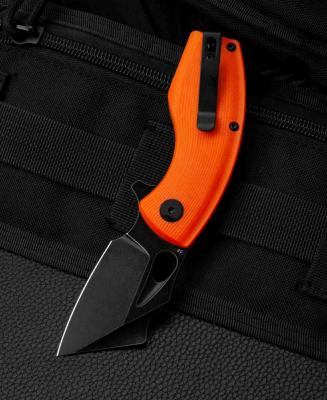 BTKG39D Couteau Bestech Lizard Orange Lame D2 Black IKBS - Livraison Gratuite 