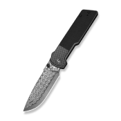 C25035BDS1 — Couteau de poche CIVIVI Zygon Lame Acier Damas Drop Point G10 et Carbone Top Crossbar Lock - Livraison Gratuite