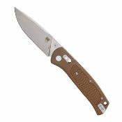 CBTSCTGRMCB CobraTec EDC Scout | Lame Drop Point Acier VG-10 | Manche Grivory Marron | Crossbar Lock - Livraison Gratuite