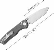 CMB18C CMB Explorer CMB-18C – Couteau Pliant EDC Axis Lock Lame Drop Point 14C28N SW Manche Micarta Black - Livraison Gratuite 