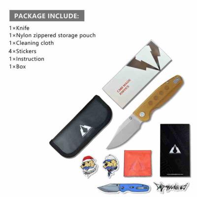 CMB21D Couteau CMB Made Knives Lucky | Lame Drop Point Acier 14C28N | Manche PEI Liner Lock - Livraison Gratuite