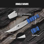 CTK3004HC Condor Jungle Bowie – Lame Acier 1075 Carbon Steel Manche Blue TPE Housse cuir Salvador - Livraison Gratuite
