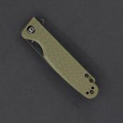 DGRLPMOLBW Daggerr Leprechaun – Couteau Pliant Liner Lock | Lame Drop Point 8Cr14MoV Blk  | Manche FRN OD Green - Livraison Gratuite