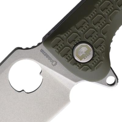 DGRRSFOLSW Couteau DAGGERR Resident Lame Acier 8Cr14MoV Stonewash Manche FRN Vert Olive Liner Lock - Livraison Gratuite