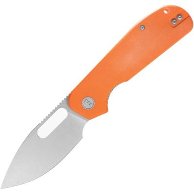 EUT009 Couteau Pliant Eutektik EFD Lame Acier 14C28N Manche G10 Orange Linerlock - Livraison Gratuite
