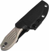 G014A8 Couteau Tenable Tiny Dancer | Lame Harpoon Acier D2 gray TiNi | Manche Sand G10 - Housse Kydex - Livraison Gratuite