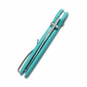 GEO2401G GEO Knife Ethereal Cutter – Couteau pliant Lame Acier M390 Clip Point Manche G10 Tiffany Blue Axis Lock - Livraison Gratuite