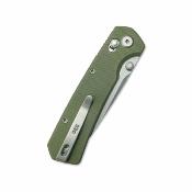 GEO2503H — Couteau GEO Knife Blaze Lame Acier Bohler M390 Tanto Stonewash Manche G10 Vert Crossbar Lock - Livraison Gratuite
