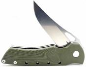 HBKBLKRG Heibel Knives - Couteau Blackhawk Olive Manche G-10 Lame Acier D2 Clip Point Linerlock - Livraison Gratuite