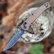 HO24453 Couteau Hogue Mysto | Lame Clip Point Acier CPM MagnaCut | ABLE Lock & Manche Richlite Browns USA - Livraison Gratuite