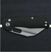 IFVF02BK Couteau Ironfly YOLO - Acier 14C28N - Lame Modified Tanto - Manche G10 Noir - Ouverture Flipper - Button Lock - Livraison Gratuite