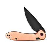 J1912GCO — Couteau CJRB Feldspar Vintage Copper Lame Acier S90V Drop Point Black PVD Noire Manche Cuivre Top Liner Lock - Livraison Gratuite