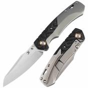 K1051A1 Kansept Weim Lame Acier CPM-S35VN Stonewash Manche Titane Carbone Twill Framelock - Livraison Gratuite