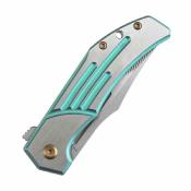 K1089B4 Kansept Orion Limited Edition – Couteau pliant Frame Lock Lame Acier CPM S35VN Manche Titanium Green & Satin - Livraison Gratuite
