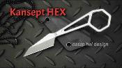 KG0001A1 Couteau Kansept HEX Light Stonewashed Karambit Lame Acier 14C28N - Livraison Gratuite