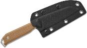 KI1045MS2  Kizer Begleiter Fix – Couteau Fixe EDC | Lame AEB-L Satin Hollow Grind | Manche G10 Tan | Étui Kydex | Livraison Gratuite