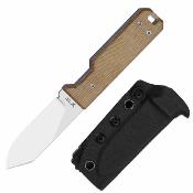 KI1133A2 Couteau Kizer Abrams | Lame Acier 14C28N Satin Spey Point | Manche Plaquettes Norplex | Housse kydex | Livraison Gratuite