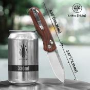 KIV3619A6 Couteau Kizer Drop Bear Lame Drop Point Acier Nitro-V Manche Mkuluti Wood Clutch Lock - Livraison Gratuite