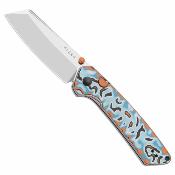 KIV3693BSA2 Couteau Kizer Madrac | Lame Acier 14C28N Sheepsfoot | Manche Norplex Micarta Multicolor | Button Lock | Livraison Gratuite