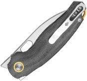 KIV3770A1 Kizer Seagull | Couteau Pliant EDC | Lame 14C28N | Manche Micarta Black| Verrouillage Liner Lock - Livraison Gratuite