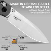 KIV3789A2 Kizer Pokiman CD – Couteau Lame Acier AEB-L Satin Drop Point Manche Aluminium Gray Clutch Lock Thumb Stud Clip – Livraison Gratuite