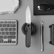 KIV3789A2 Kizer Pokiman CD – Couteau Lame Acier AEB-L Satin Drop Point Manche Aluminium Gray Clutch Lock Thumb Stud Clip – Livraison Gratuite