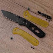 KIV3790A1 Couteau Pliant Kizer Buddy II | Lame Drop Point Acier AEB-L Black PVD Stonewashed | Manche PEI Amber Clutch Lock - Livraison Gratuite